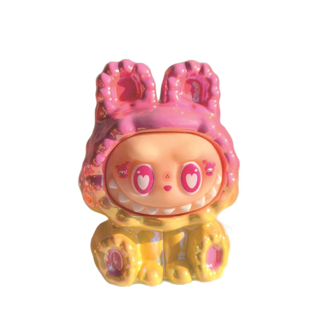 潮玩新脸树脂电镀拉布布多巴胺创意精品公仔桌面装饰摆件卡通,淘宝优惠券,粉丝福利购,淘宝优惠卷