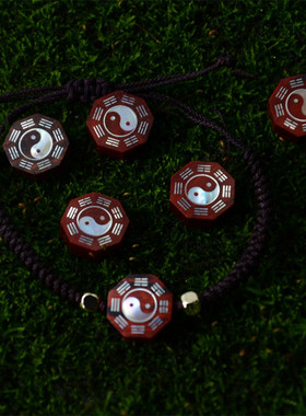 木质小叶紫檀八卦手工饰品手链