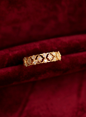 日系青山限定满天星蕾丝925银戒