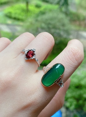 日系轻奢珠宝925纯银镀14K金戒指