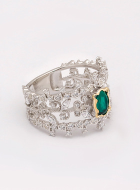 日系轻奢珠宝通体s925银戒指