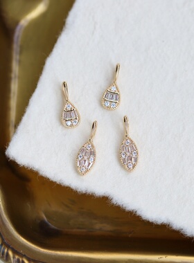 日系轻珠宝925银简约水滴V形门框叠戴吊坠 文艺复古项链轻奢气质