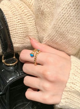 饰品纯银老钱风精致时尚轻奢金色