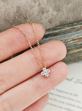 时尚小众设计高级感四叶草项链