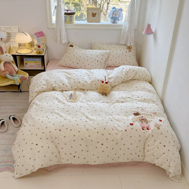 Fully cotton double-layer yarn towel embroidery set