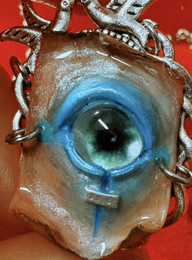 不南兽原创手工制双飞燕独眼海神之眼锁骨链