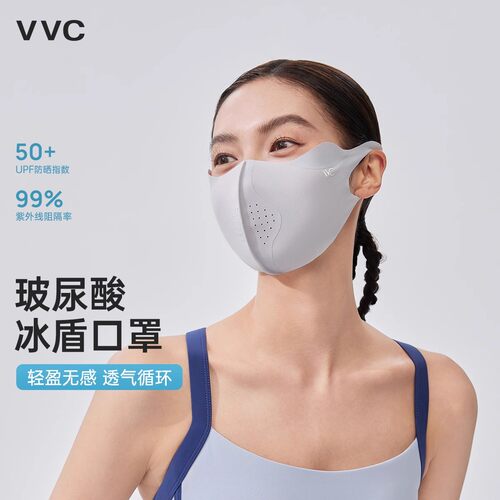 VVC防晒口罩女2026春夏新款护眼角玻尿酸透气3D立体全脸防紫外线 - 图3