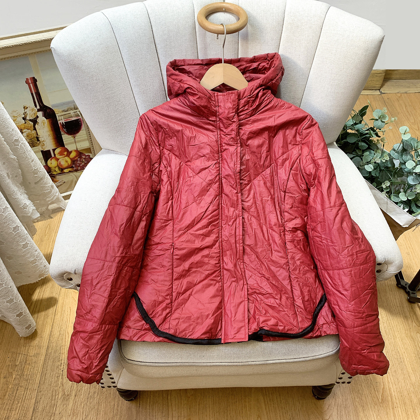 无假期的人】撤柜单！复古休闲通勤淑女连帽棉衣棉服女夹克外套冬,淘宝优惠券,粉丝福利购,淘宝优惠卷