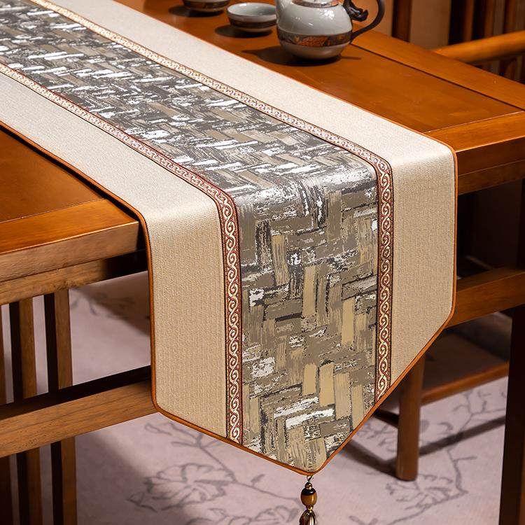 新中式茶桌垫布长条禅意桌旗轻奢高端茶席茶台茶桌布茶几茶垫,淘宝优惠券,粉丝福利购,淘宝优惠卷