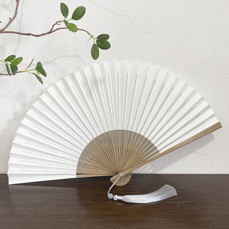 8寸双面纸扇古风折扇中国风扇子空白书法题字绘画diy男女工艺扇,淘宝优惠券,粉丝福利购,淘宝优惠卷