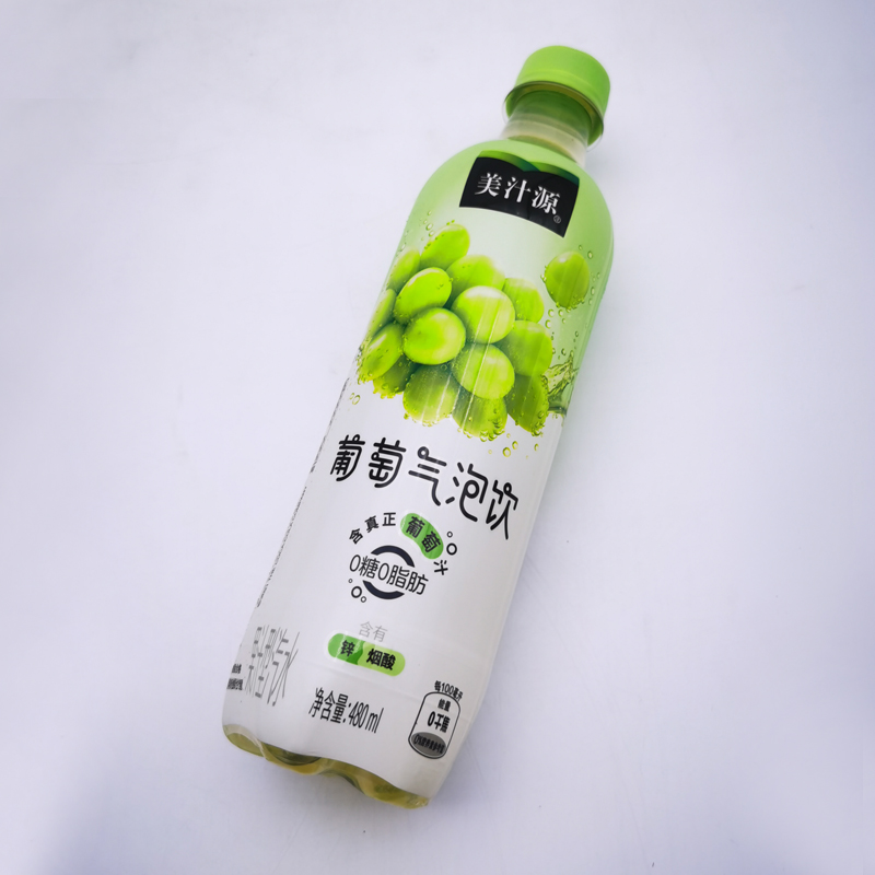 可口可乐美汁源葡萄蜜桃气泡水香柠檬味果汁480ml*12瓶气泡水饮料 - 图1