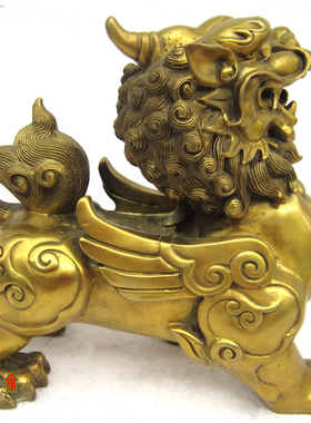 貔貅皮丘招财进宝风水摆件纯铜