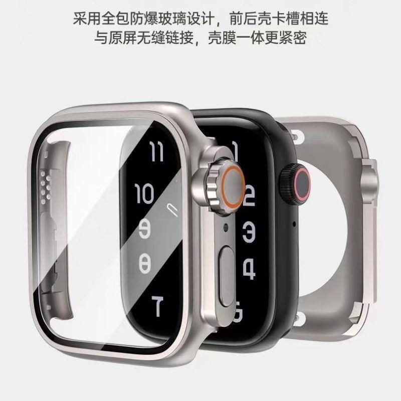 适用iwatch秒变ultra二代苹果表壳applewatch保护壳s89壳膜一体se - 图0