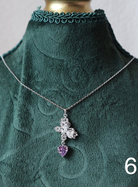 轻奢高品质气质日常百搭甜美冰花切925通体银精致项链