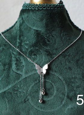 轻奢高品质气质日常通勤甜美贝母水晶925通体银精致项链带证书