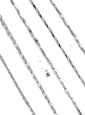 S999纯银瓜子链无吊坠项链