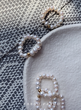 高级感淡水天然珍珠戒指小珠设计