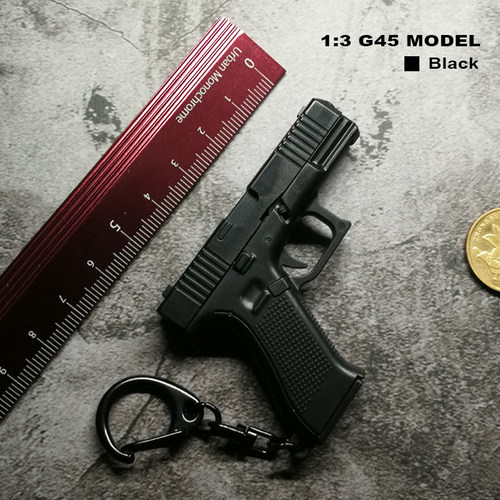 1:3GLOCK45枪模钥匙扣塑料玩具可分解可插取弹匣不可发射STINGTOY - 图0