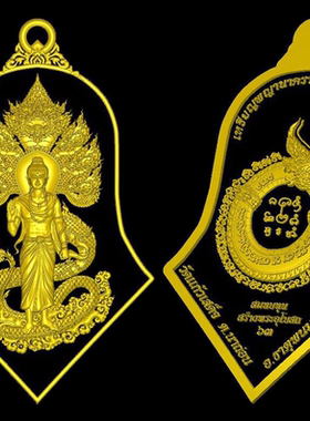 泰国佛牌SarbNaka龙神金属牌