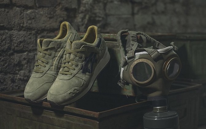 超限量FOOTPATROL X ASICS Gel Lyte3 “Squad” 25周年 防毒面具 - 图0