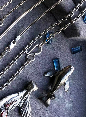 潮人时尚太角泰银复古手工项链