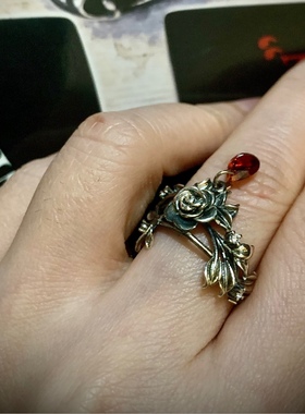 春节不打烊真爱如血 925银项链荆棘玫瑰 暗黑萝莉个性小众情侣款