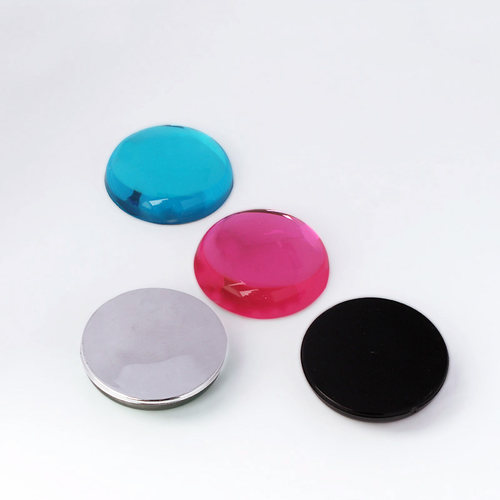 DIY手工饰品配件40mm亚克力有底透明光面半圆猫眼平底宝石贴片 - 图2