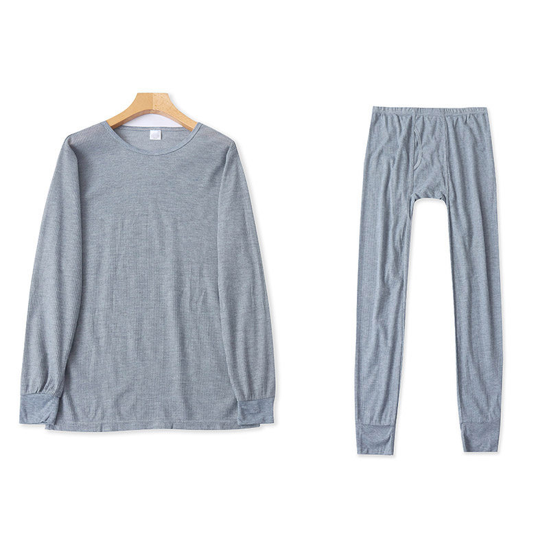 外贸男士保暖内衣 圆领长袖秋衣秋裤秋冬季纯色套头两件套装10244,淘宝优惠券,粉丝福利购,淘宝优惠卷