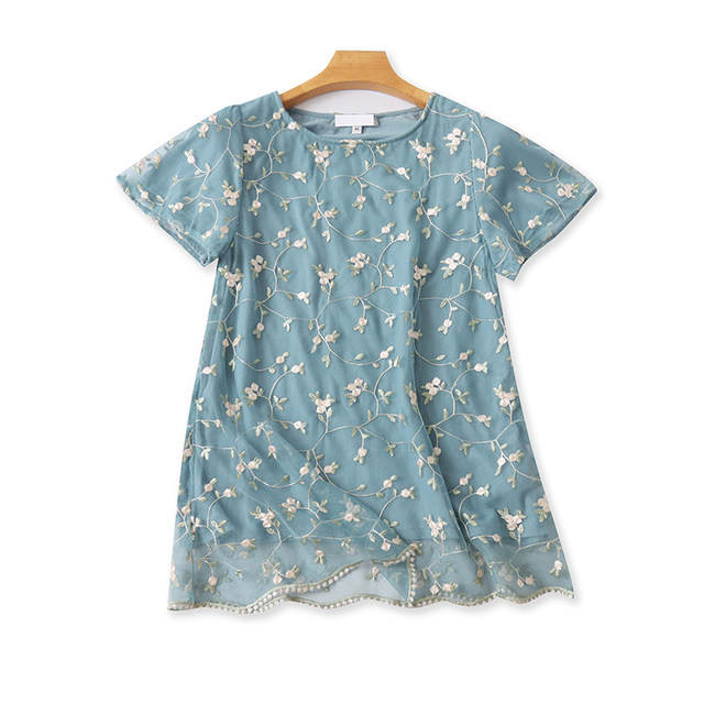 Embroidered Aili Ai Xi Embroidered ເສື້ອທີເຊີດເທິງ