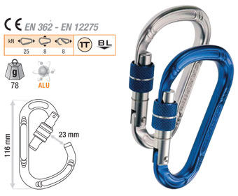 CAMP/坎普 HMS 1136 梨形丝扣主锁D型锁攀岩登山速降自动锁户外 - 图0