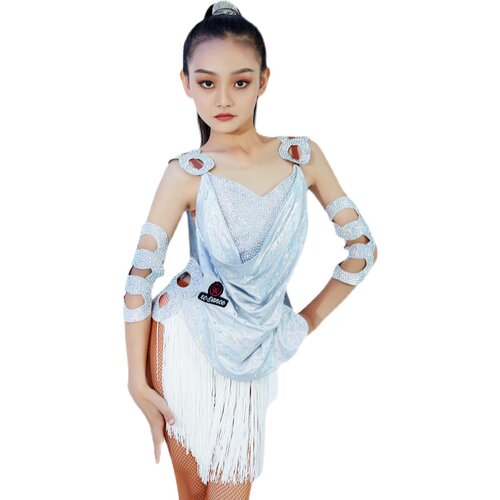 星辰舞服XCDANCE新款女儿童比赛服花服全钻流苏送配饰solo服20245 - 图3