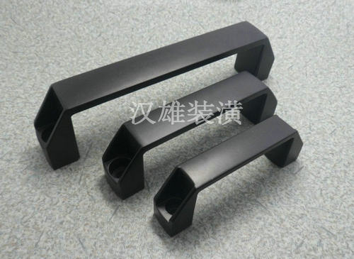 塑料加厚铝合金黑色小拉手抽屉衣柜门明装把手工业拉手工具箱提手 - 图0