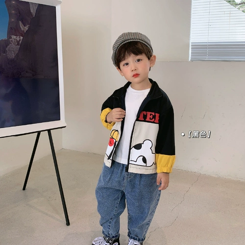 Детская весенняя куртка для мальчиков, термобелье, в западном стиле, детская одежда