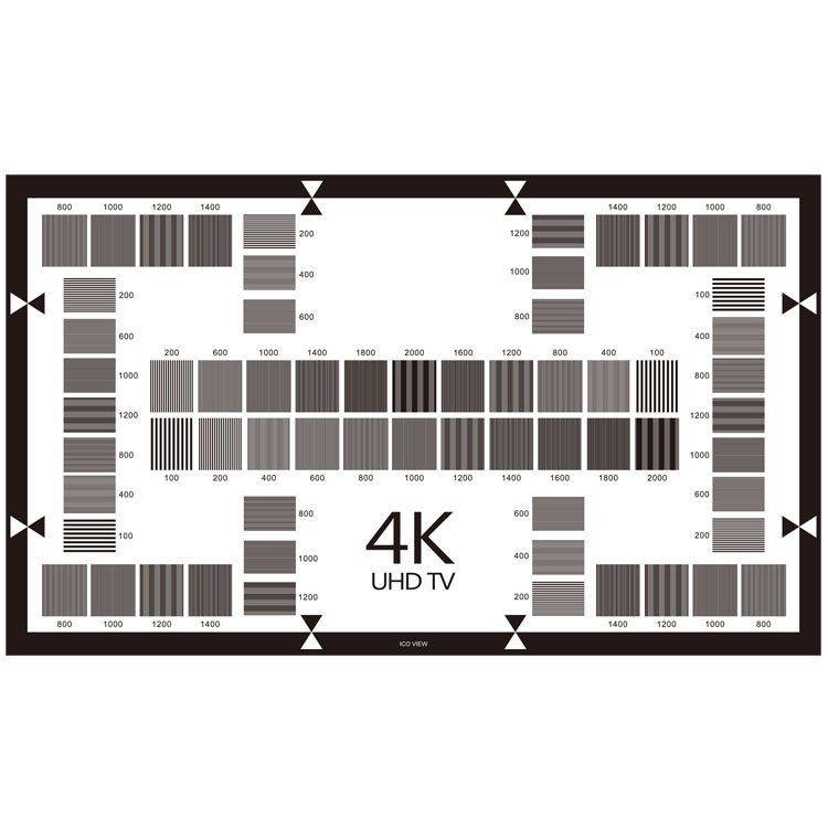 4K(UHD TV)分辨率测试图相机镜头100-2000CPH高清解像度卡CHART图-图2