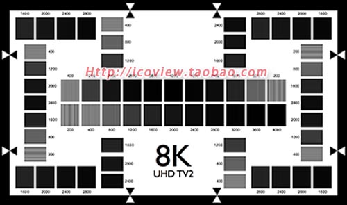 4K(UHD TV)分辨率测试图相机镜头100-2000CPH高清解像度卡CHART图-图1