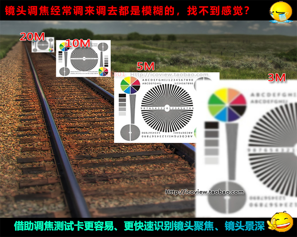 镜头调焦测试卡手机摄像头DV监控摄像机测试图高清(A3)385x290mm-图2