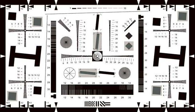 1M resolution test card enhanced version ISO12233 high-definition SLR camera test chart 4000 lines
