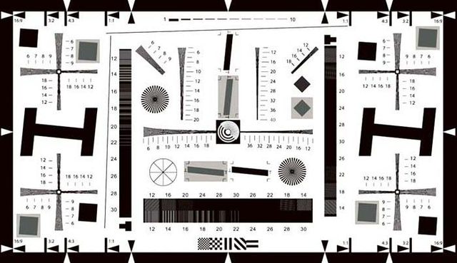 Resolution test card enhanced version 4X ISO12233 high-definition 4000 lines wide-angle lens sharpness test