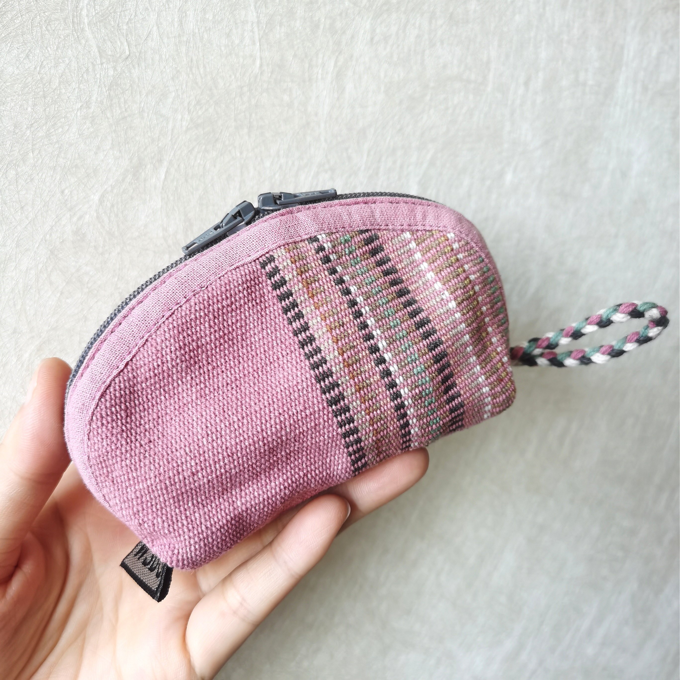 尼泊尔WSDO纯棉手织布 M purse plus半圆贝壳零钱包 卡包加大版,淘宝优惠券,粉丝福利购,淘宝优惠卷