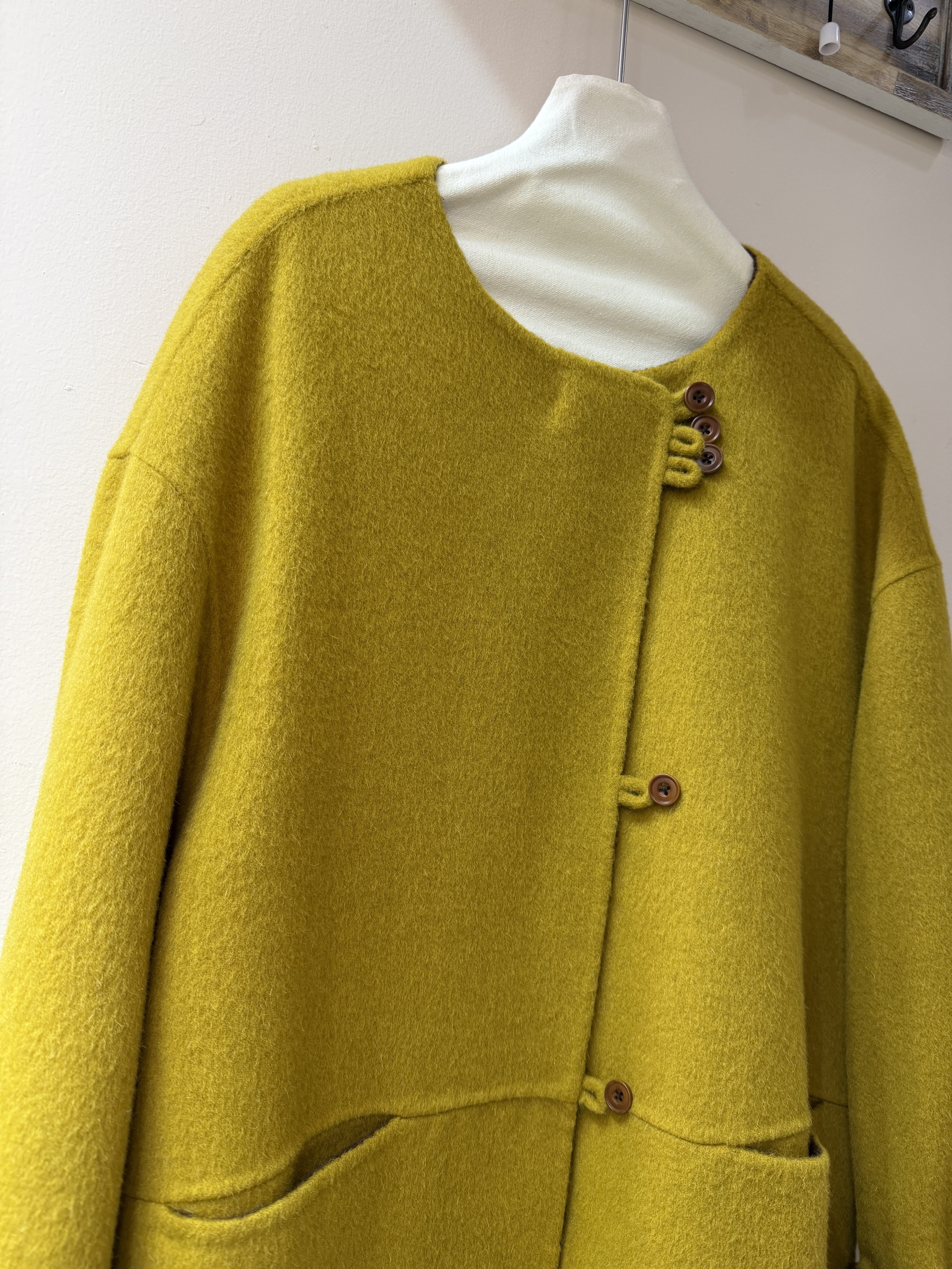 欧洲站2025冬新款圆领双面羊绒大衣女中长款百搭羊毛呢外套,淘宝优惠券,粉丝福利购,淘宝优惠卷