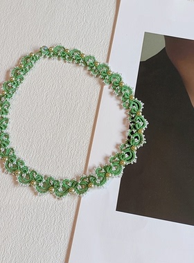 轻奢法国高级小众梭编项链LORINA