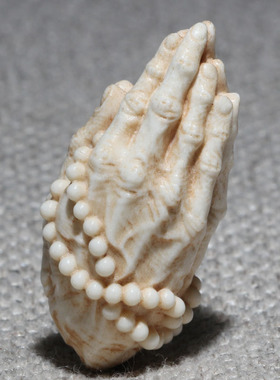 一心向佛佛手挂件双手合十摆件单颗吊坠项坠文玩手串手把件配件