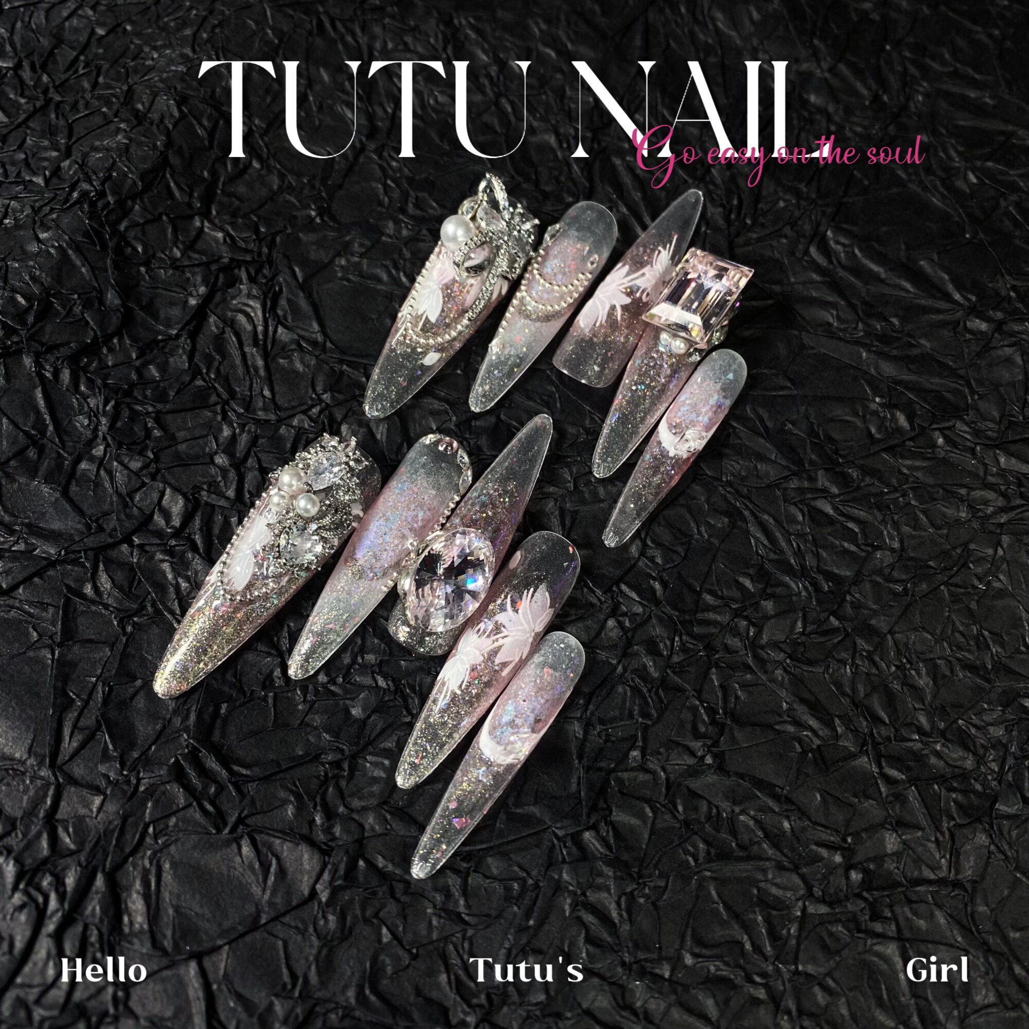 【粉蔷薇】TUTU NAIL手工穿戴美甲显白重工中式仙气高级纯欲春夏,淘宝优惠券,粉丝福利购,淘宝优惠卷