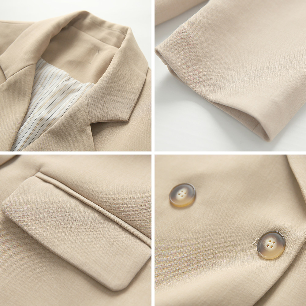 网红小西装中长款韩版宽松气质外套 沐乃衣女装西装