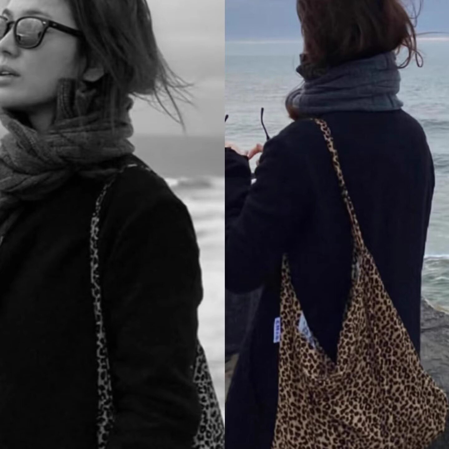 韩国emis包包女帆布包大豹纹百搭布袋大容量时尚潮牌通勤高级感 - 图3