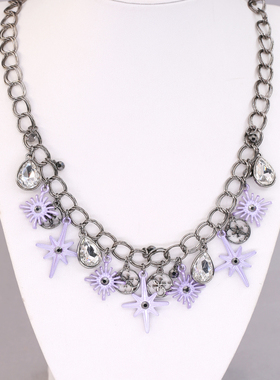 欧美中古饰品孤品G家豹纹爱心项链手链套装5月新货