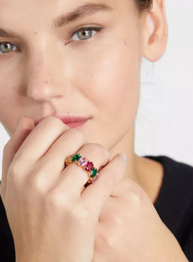 小众设计ks小众设计 Candy Shop Oval 彩钻/祖母绿个性戒指