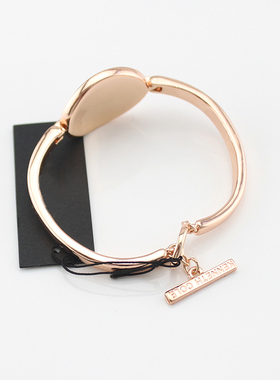 亚光金玫瑰金时尚搭扣女镶嵌手链