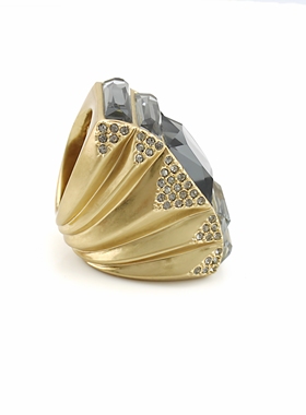 欧美小众设计复古金夸张戒指