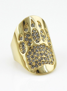 丹麦D/K小众设计夸张个性男女同款打标戒指